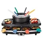 Continental Edison FD12881 Raclette y Fondue para 8 Personas - Negro