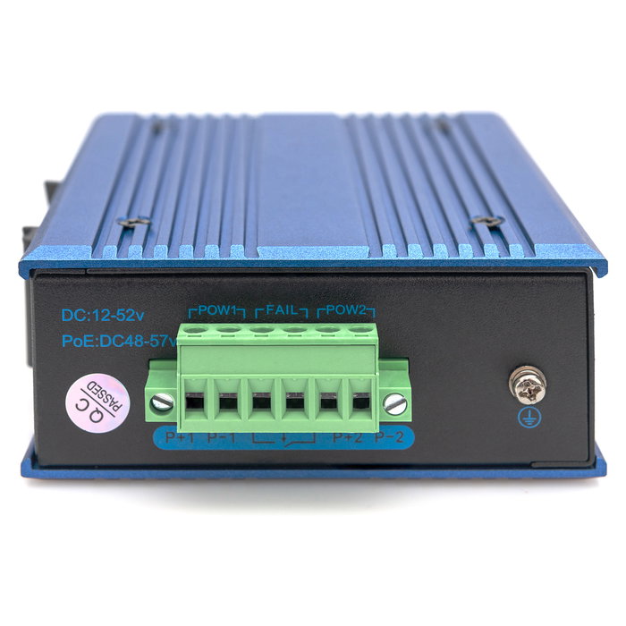 Digitus Conmutador de Red Industrial 4 Puertos Gigabit PoE Unmanaged con 1 Uplink SFP, Montaje en Rail DIN, IP40, 30W de Presupuesto PoE