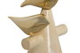 DKD Home Decor Figura de Pájaros en Resina Dorado y Marfil