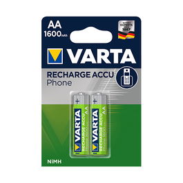 Varta AA Baterías Recargables NiMH 1.2V 1600mAh HR06 T399B - Pack 2 Unidades