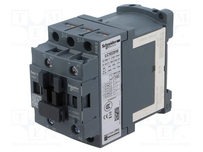 Schneider Electric LC1E2510BD Easy TeSys Contactor 3-polar 25A 24VDC Schneider Electric LC1E2510BD Easy TeSys Contactor 3-polar 25A 24VDC