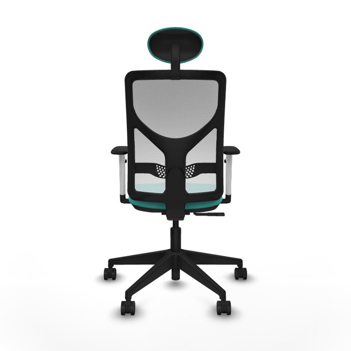 PIQUERAS Y CRESPO Silla de oficina Motilla Turquesa y Blanco PIQUERAS Y CRESPO Silla de oficina Motilla Turquesa y Blanco