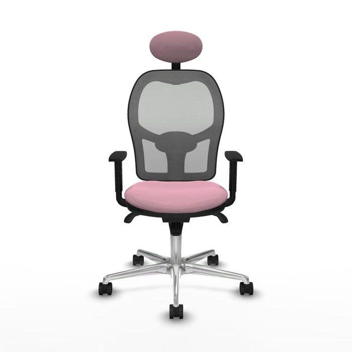 PIQUERAS Y CRESPO Silla de Oficina Jorquera con Mecanismo Sincro, Tela Rosa y Malla Gris PIQUERAS Y CRESPO Silla de Oficina Jorquera con Mecanismo Sincro, Tela Rosa y Malla Gris