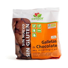 Soria Natural Galletas de Chocolate Ecológicas Sin Gluten Sin Huevo Sin Lactosa 200g