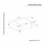 Hanah Home Mesa de Café de Mármol Travertino y Arenisca, Mesa Auxiliar Elegante para Sala de Estar, 103.8x37.3x60 cm