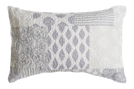 DKD Home Decor Cojín Patchwork Beige y Gris