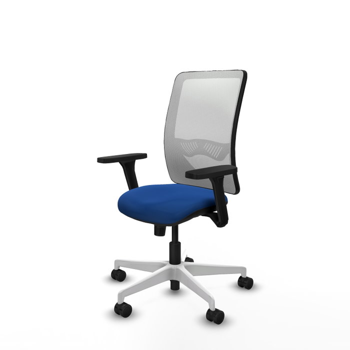 PIQUERAS Y CRESPO Silla de oficina Zulema con mecanismo Sincro, Azul y Blanco PIQUERAS Y CRESPO Silla de oficina Zulema con mecanismo Sincro, Azul y Blanco
