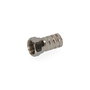 Edm Conector "f" Macho Parabólica Metálico 6,5 mm Acero Inoxidable Cromado Calidad Supra Envasado
