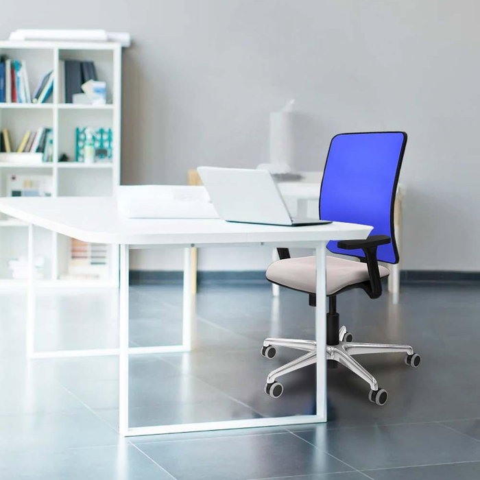 PIQUERAS Y CRESPO Silla de oficina Motilla con mecanismo Sincro Azul
