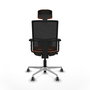 PIQUERAS Y CRESPO Silla de oficina Yunquera Naranja y Negro