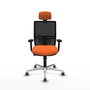 PIQUERAS Y CRESPO Silla de oficina Yunquera Naranja y Negro
