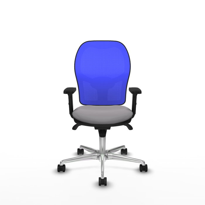 PIQUERAS Y CRESPO Silla de oficina Jorquera con mecanismo Sincro, Gris y Azul PIQUERAS Y CRESPO Silla de oficina Jorquera con mecanismo Sincro, Gris y Azul