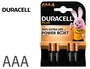 Duracell Pila Alcalina Plus AAA Power Boost Blister de 4 ud