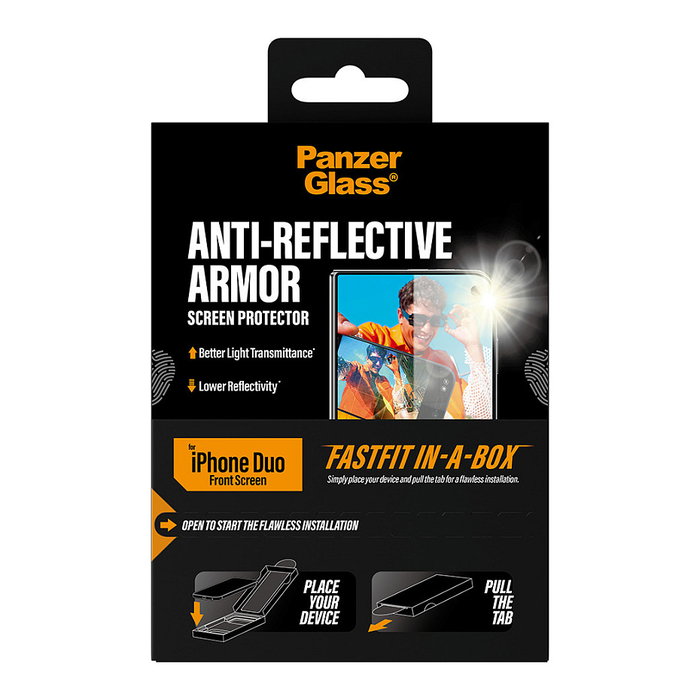 PanzerGlass Protector de Pantalla Anti-reflectante Armor para iPhone Duo