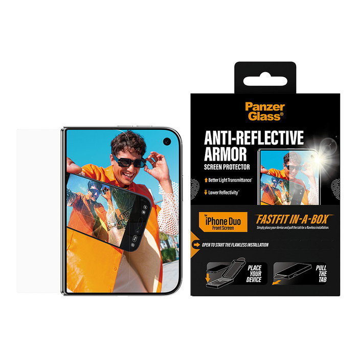 PanzerGlass Protector de Pantalla Anti-reflectante Armor para iPhone Duo