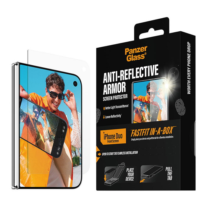 PanzerGlass Protector de Pantalla Anti-reflectante Armor para iPhone Duo