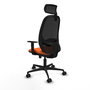 PIQUERAS Y CRESPO Silla de oficina Cilanco con mecanismo Sincro, Naranja y Negro