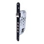 Micel Cerradura de Embutir CRE07 con 4 Bulones, Entrada 50 mm, Entre Ejes 85 mm, para Puertas de Madera con Canto Redondo, Acabado Negro