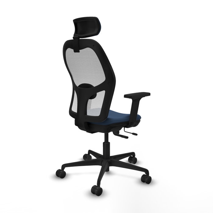PIQUERAS Y CRESPO Silla de oficina Jorquera con mecanismo Sincro/Traslack, Azul marino y Blanco PIQUERAS Y CRESPO Silla de oficina Jorquera con mecanismo Sincro/Traslack, Azul marino y Blanco