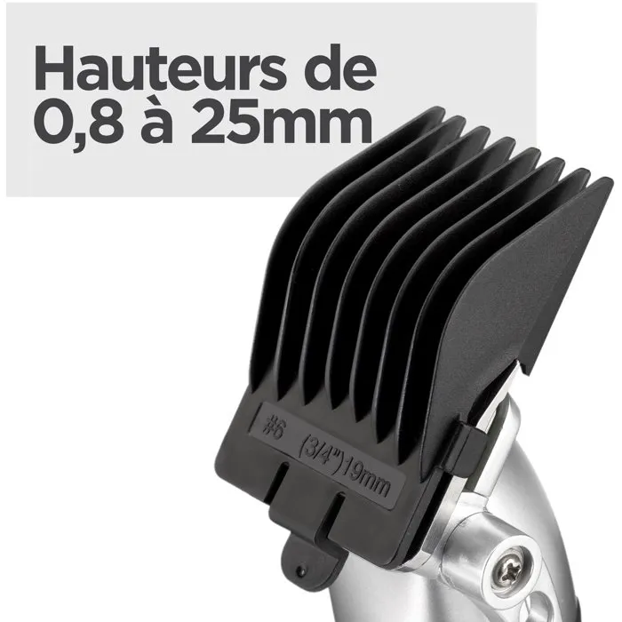 Babyliss Cortapelos P1359E - Batería de litio, 8 peines guía 0,8 a 25 mm, estuche almacenamiento Babyliss Cortapelos P1359E - Batería de litio, 8 peines guía 0,8 a 25 mm, estuche almacenamiento