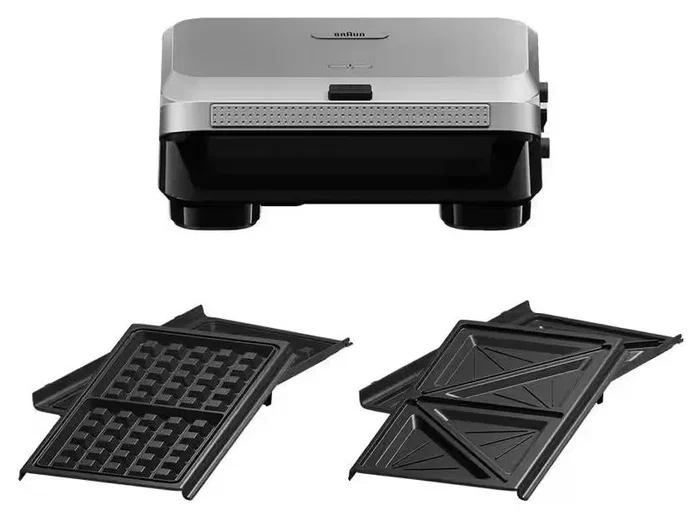 Braun Sandwichera 5 SM5005 - 800 W - Acero inoxidable / Negro Braun Sandwichera 5 SM5005 - 800 W - Acero inoxidable / Negro