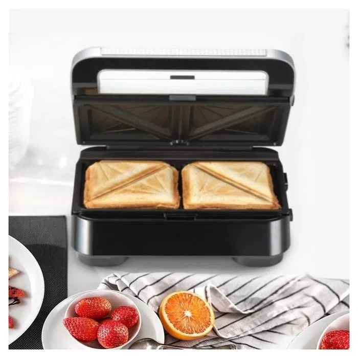 Braun Sandwichera 5 SM5005 - 800 W - Acero inoxidable / Negro Braun Sandwichera 5 SM5005 - 800 W - Acero inoxidable / Negro