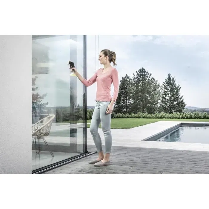 Kärcher Lote de 2 Paños de Microfibra para Exteriores con Velcro, Abrasivos para Suciedad Difícil, Incluye Raspador, Color Gris