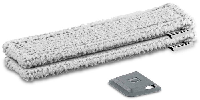 Kärcher Lote de 2 paños de microfibra para exteriores con velcro