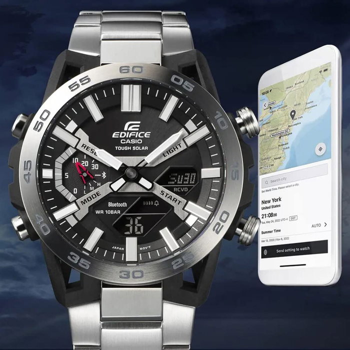Casio Reloj ECB-2000DC-1AEF, 51 mm, negro