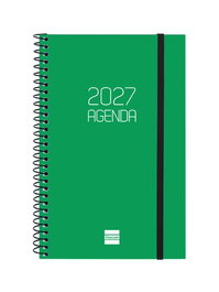 Finocam Agenda Anual 2027 Catalán Espiral Basic Opaque Verde