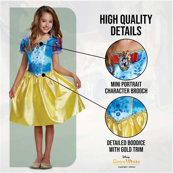Liragram Disfraz infantil Disney Princesa Blancanieves Classic, 7-8 años