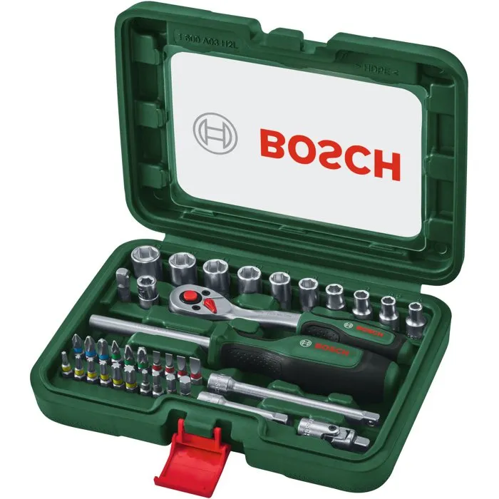 Bosch Juego de llaves de carraca de 1/4" - 37 piezas BOS4059952735382 Bosch Juego de llaves de carraca de 1/4" - 37 piezas BOS4059952735382