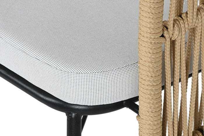 Silla DKD Home Decor Gris Negro 66 x 73 x 66 cm (2 Unidades)