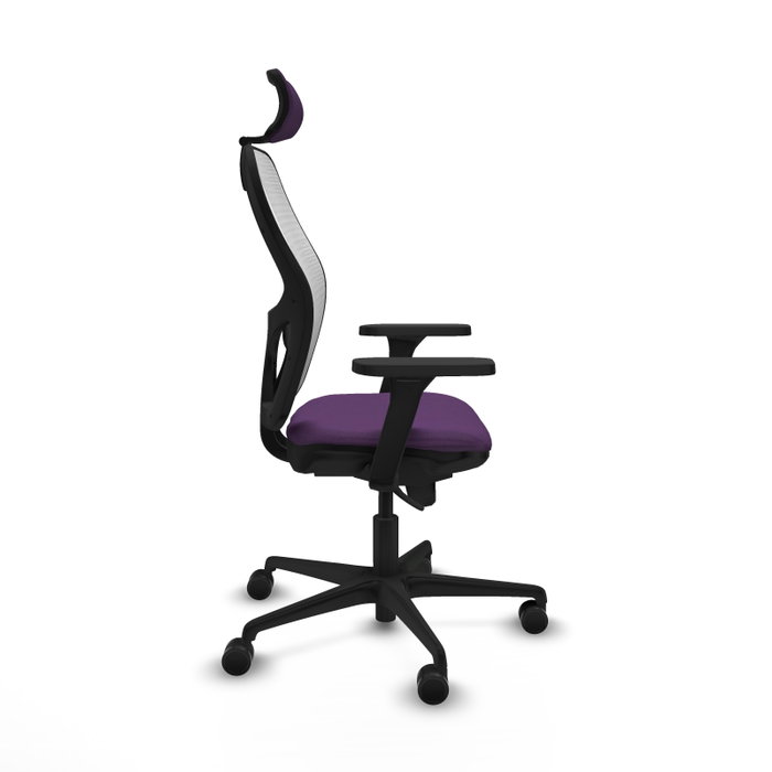 PIQUERAS Y CRESPO Silla de oficina Jorquera con mecanismo Sincro, Morado y Blanco PIQUERAS Y CRESPO Silla de oficina Jorquera con mecanismo Sincro, Morado y Blanco