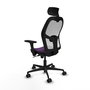 PIQUERAS Y CRESPO Silla de oficina Jorquera con mecanismo Sincro, Morado y Blanco