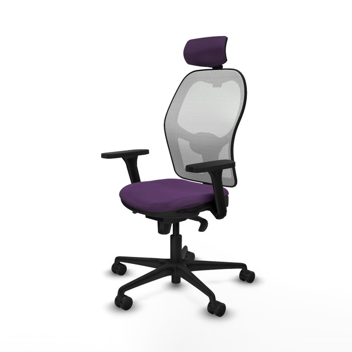 PIQUERAS Y CRESPO Silla de oficina Jorquera con mecanismo Sincro, Morado y Blanco PIQUERAS Y CRESPO Silla de oficina Jorquera con mecanismo Sincro, Morado y Blanco