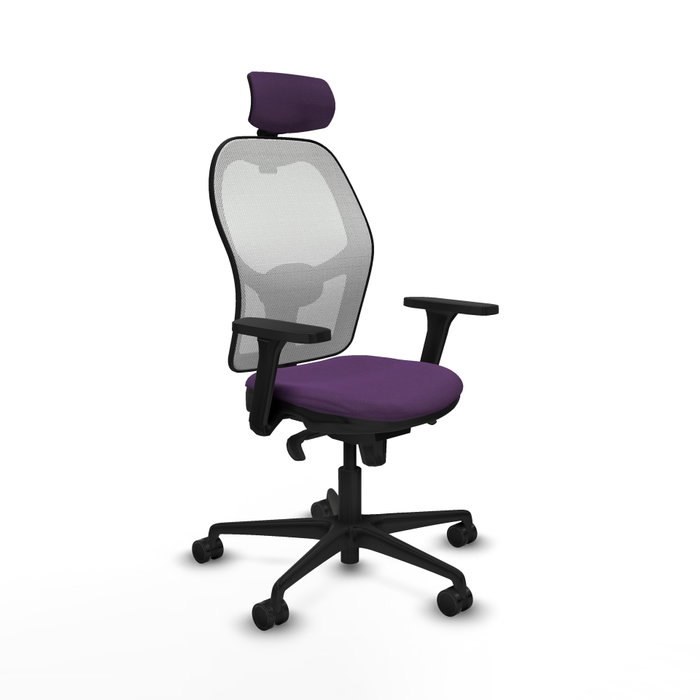 PIQUERAS Y CRESPO Silla de oficina Jorquera con mecanismo Sincro, Morado y Blanco PIQUERAS Y CRESPO Silla de oficina Jorquera con mecanismo Sincro, Morado y Blanco