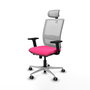 PIQUERAS Y CRESPO Silla de oficina Haches Rosa y Blanco