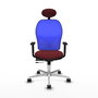 PIQUERAS Y CRESPO Silla de oficina Jorquera Granate y Azul