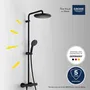 Grohe Vitalio Start System 250 Columna de ducha con mezclador termostático - Ahorro de agua - Negro mate - 266772431