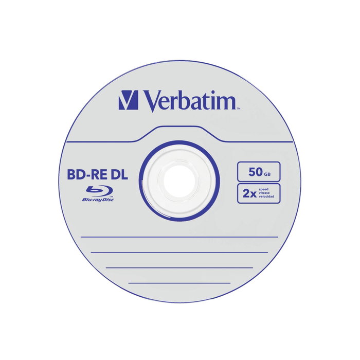 Verbatim BD-RE Blu-Ray 50GB 2x Speed, Pack de 5 unidades