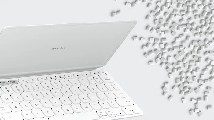 Logitech Keys-To-Go 2 Teclado Ultraportátil Español Blanco/Gris