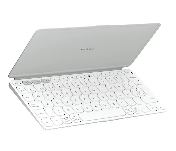 Logitech Keys-To-Go 2 Teclado Ultraportátil Español Blanco/Gris