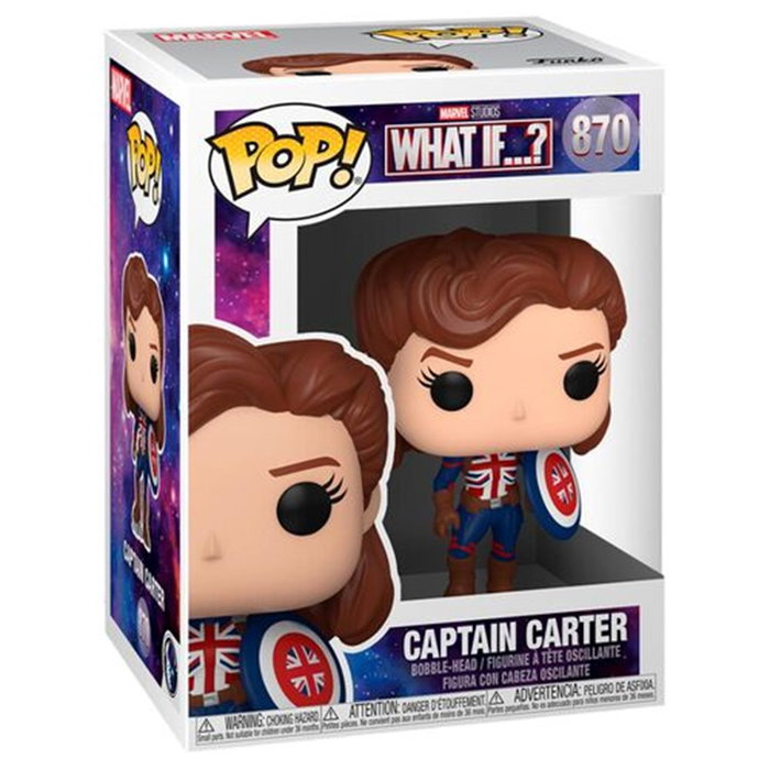 Funko Pop Marvel What If Capitana Carter Figura de Vinilo Coleccionable 9 cm