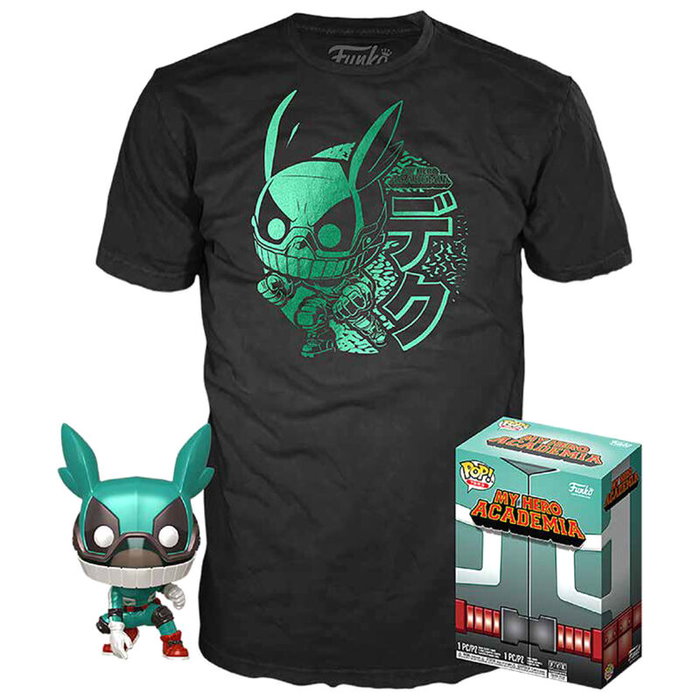 Funko Set Figura POP & Tee My Hero Academia Deku with Helmet Talla M Funko Set Figura POP & Tee My Hero Academia Deku with Helmet Talla M