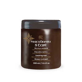 Racioppi Mascarilla Nutritiva Macadamia y Colágeno Star 1000ml Desenreda y Suaviza Cabello Tratado Opaco y Apagado