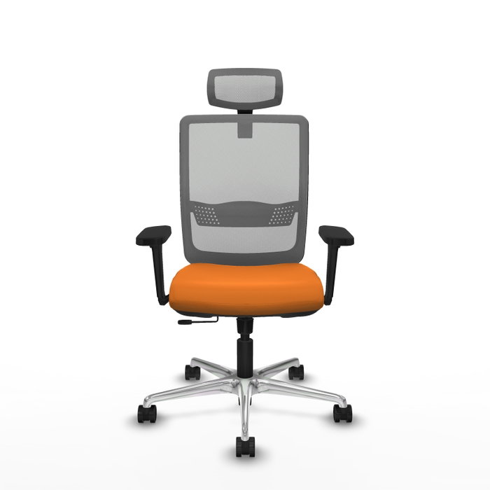PIQUERAS Y CRESPO Silla de oficina Haches Naranja y Gris