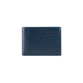 Obidos, Cartera de cuero, Delgado, PU4823W110R, Azul marino, Para hombres