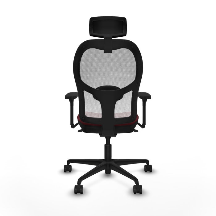 PIQUERAS Y CRESPO Silla de oficina Jorquera con mecanismo Sincro, Granate y Blanco PIQUERAS Y CRESPO Silla de oficina Jorquera con mecanismo Sincro, Granate y Blanco