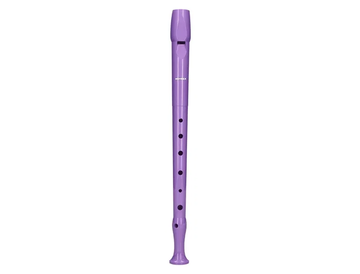 Hohner 9508 Flauta Dulce Soprano Do Lavanda con Funda Verde Transparente